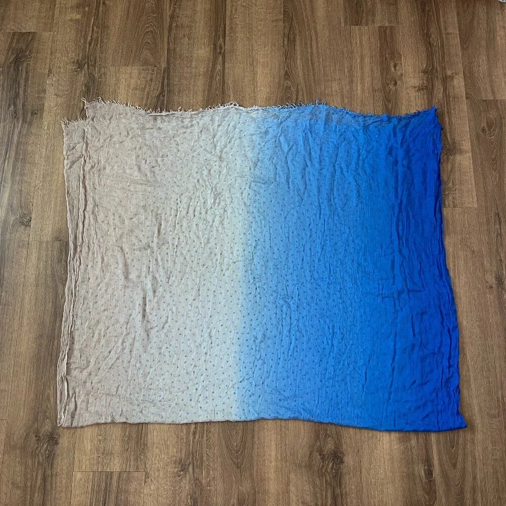 Pretty Persuasions Blue Ombre Swiss Dot Scarf Shawl